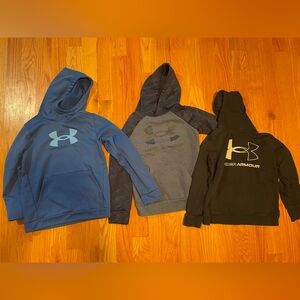 Under Armour Kids' Hoodie Trio - Black, Blue/Gray, Blue